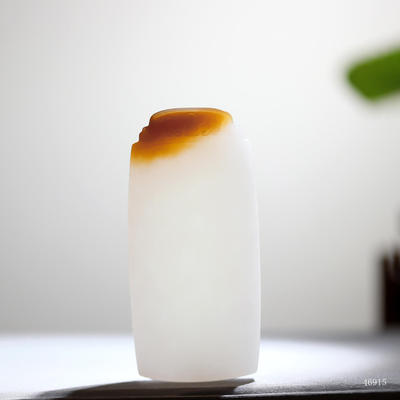 和田玉平安牌高品质玉石且末糖白老料吊坠保平安送礼玉质清透86g