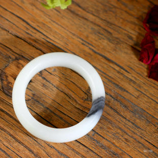 水墨飘香～和田青花籽料手镯