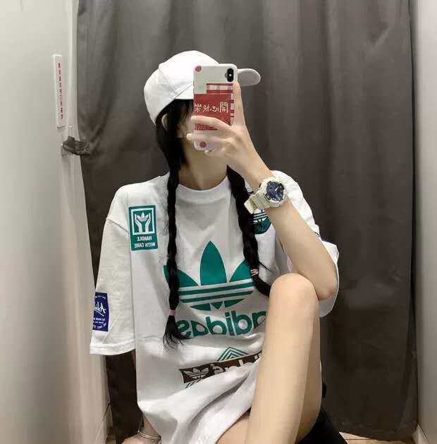 新款潮牌同款短袖T恤女夏季纯棉情侣宽松男上衣休闲运动潮200克