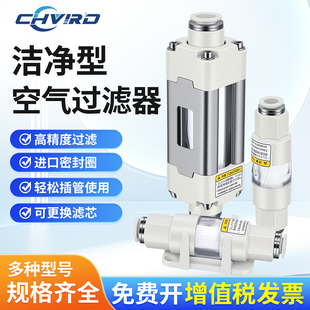 SMC型气动真空洁净空气过滤器SFD100 SFD200 06B 12大流量 C04