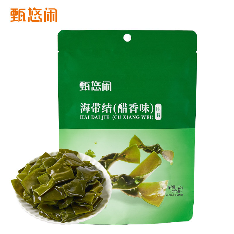 甄悠闲醋香味海带结鲜美爽口开袋即食美味零食