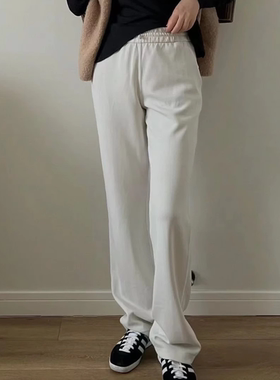 luludarling休闲瑜伽阔腿裤softsteme抽绳高腰宽松运动显瘦长裤