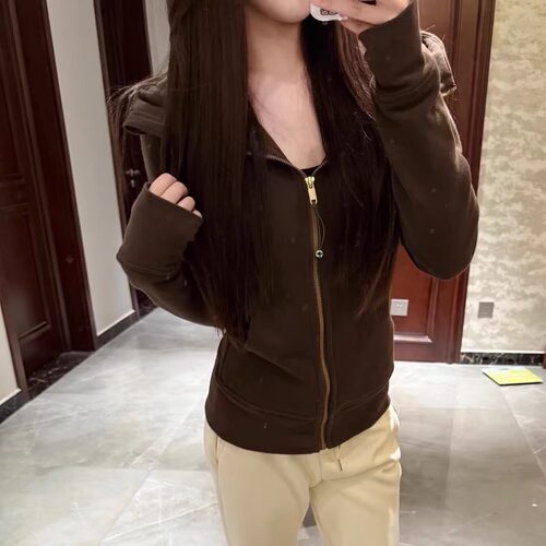连帽拉链卫衣女春秋新款