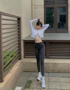 女提臀瘦腿性感运动打底裤 luludarling裸感紧身9分裤 Aqlgn瑜伽裤