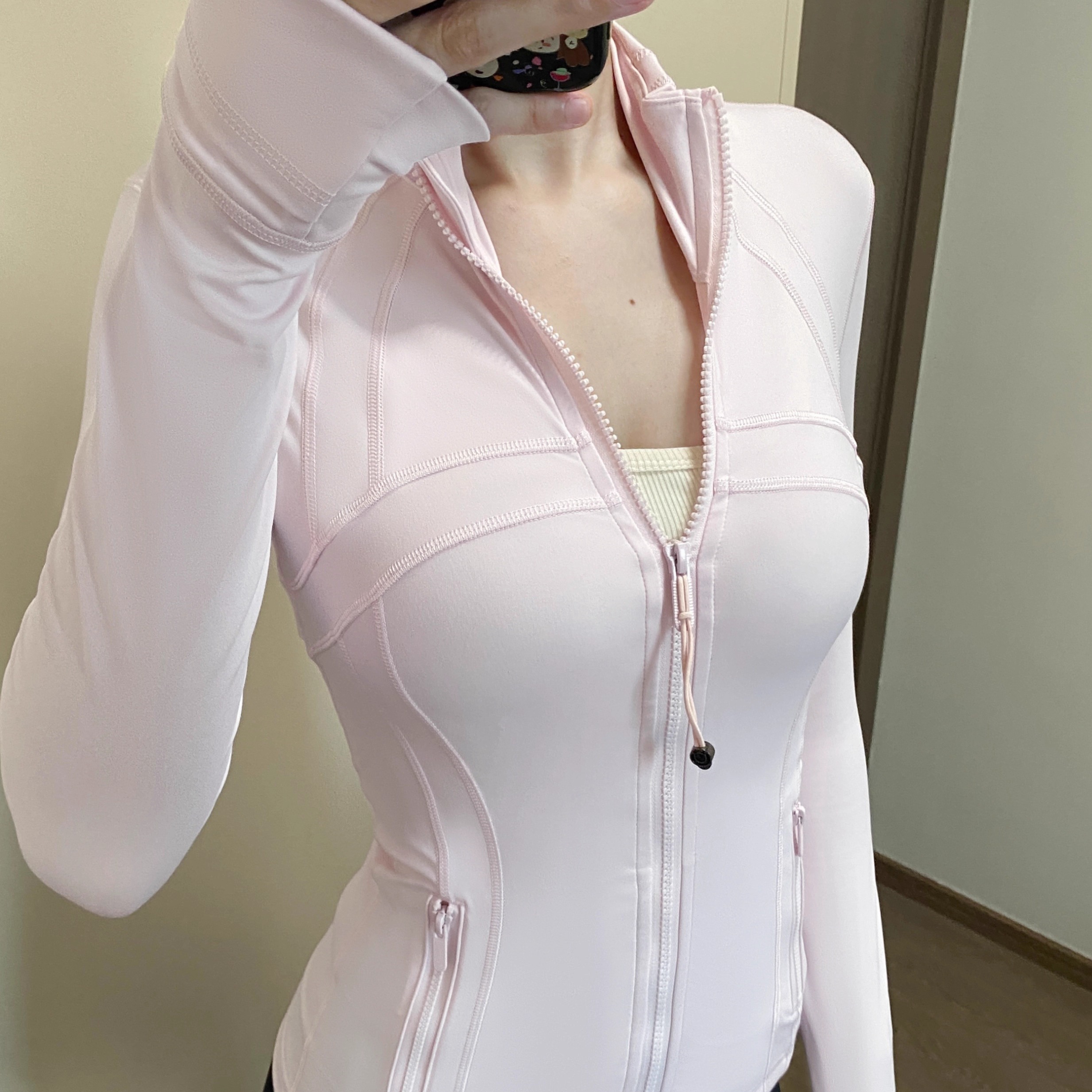 LL同款春秋运动上衣瑜伽外套女修身显瘦骑行健身运动服夹克女