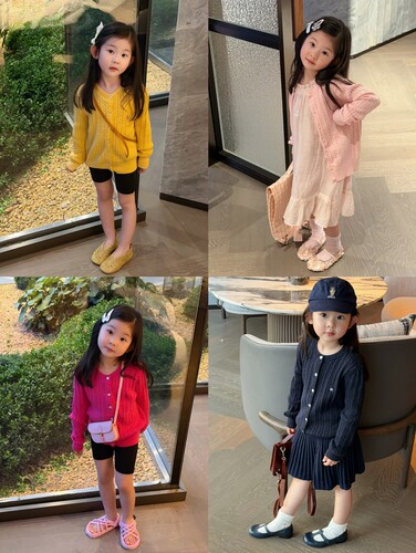 Millie Baby｜秋冬新款麻花针织开衫刺绣童装长袖小外套