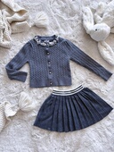 Millie 套装 Baby｜2025手工钉珠羊毛开衫 女童长袖