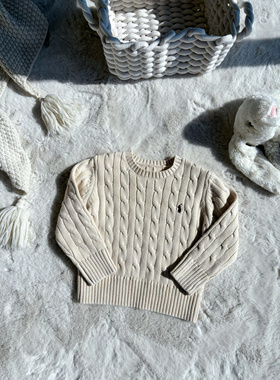 Millie Baby｜秋冬男女童学院风经典麻花百搭套头毛衣针织衫