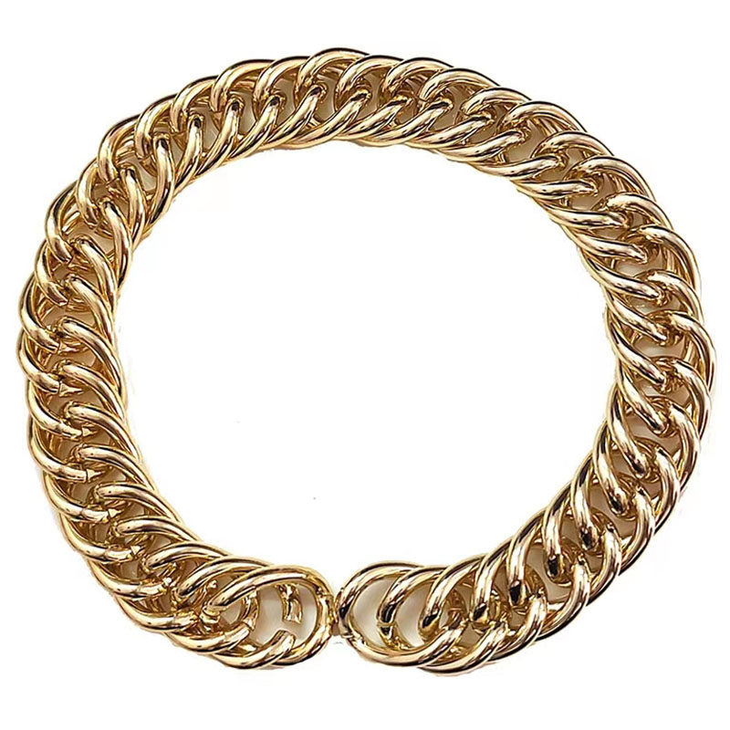 HIGH-GRADE METAL DOUBLE CIRCLE BAG OVAL ALUMINUM CHAIN DIY CUSTOM ACCESSORIES DETACHABLE BAG STRAP VERSATILE MOBILE PHONE CHAIN