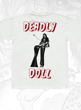 绝！「辛辣大t」deadly d*ll jj fetish后背人物印花 oversizeT恤