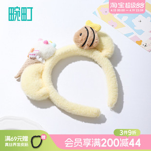 畹町蜜蜂小甜品毛感发箍高颅顶头箍女款高级感洋气时尚发饰