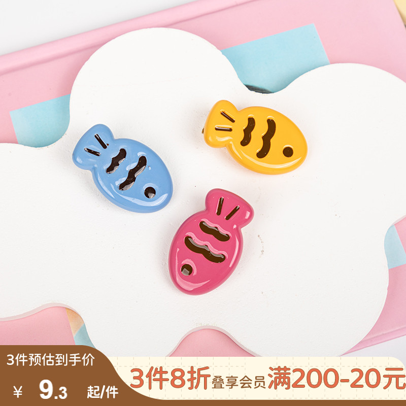 可爱糖果色鲷鱼烧发夹