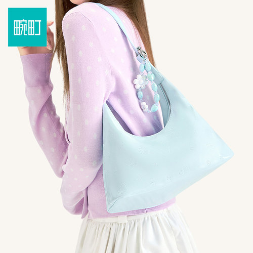 畹町趣味压纹系列腋下包