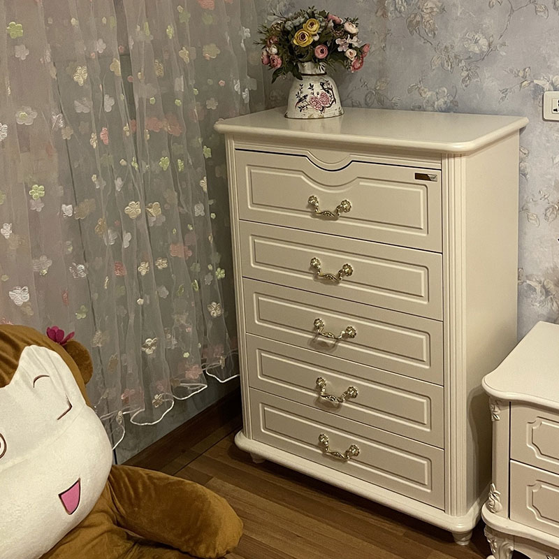 欧式五斗柜实木抽屉卧室收纳柜子储物柜美式五斗橱烤漆边柜大容量