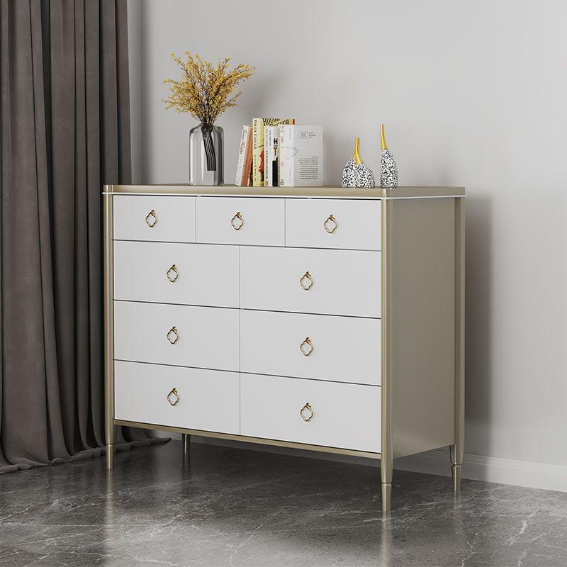 轻奢香槟色斗柜卧室储物柜