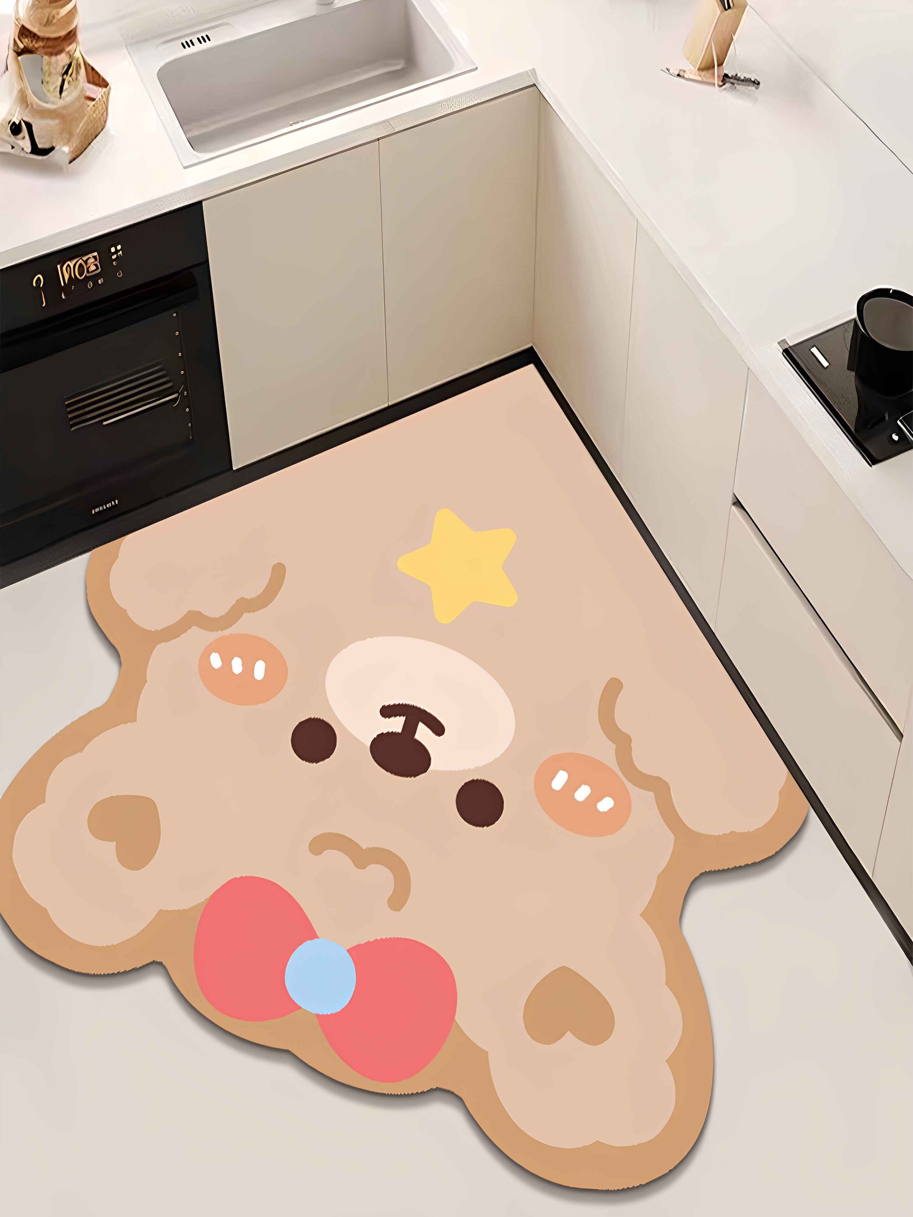 厨房专用硅藻泥地垫吸水防滑耐脏卡通可爱家用脚垫浴室卫生间地毯,居家布艺,厨房地垫,淘宝优惠券,粉丝福利购,淘宝优惠卷