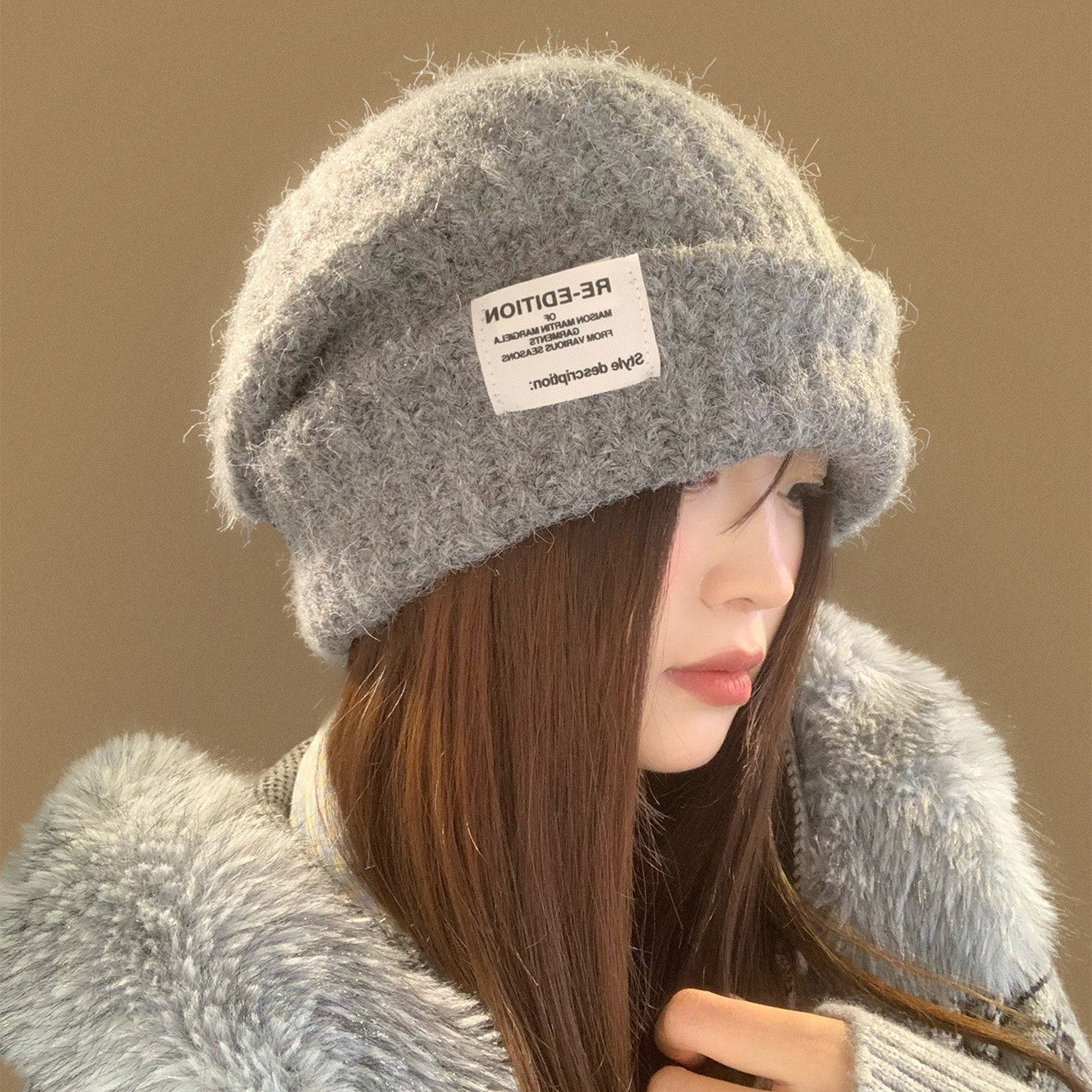 毛线帽大头围加厚保暖登山帽子2025新款冬季大脸堆堆帽护耳针织帽,服饰配件/皮带/帽子/围巾,帽子,淘宝优惠券,粉丝福利购,淘宝优惠卷