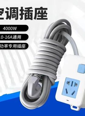 牛正版公纯铜插座4000W带开关大功率10A/16A电磁炉热水器转换插座