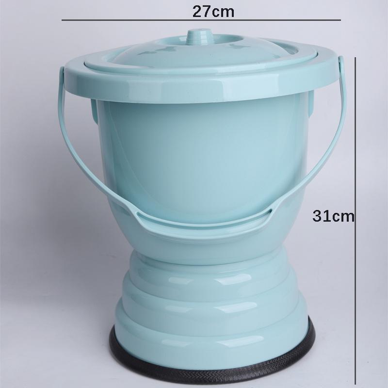 痰盂坐便器女高脚尿桶大人尿盆带盖搪瓷防臭家用起夜老人卧室加厚