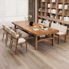 双层书桌去客厅化大长桌纯实木大板工作台家用书房学习桌写字桌