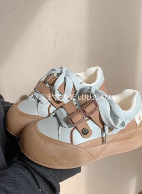 厚底小白鞋女款2024新款爆款休闲女鞋百搭chic鞋子面包鞋