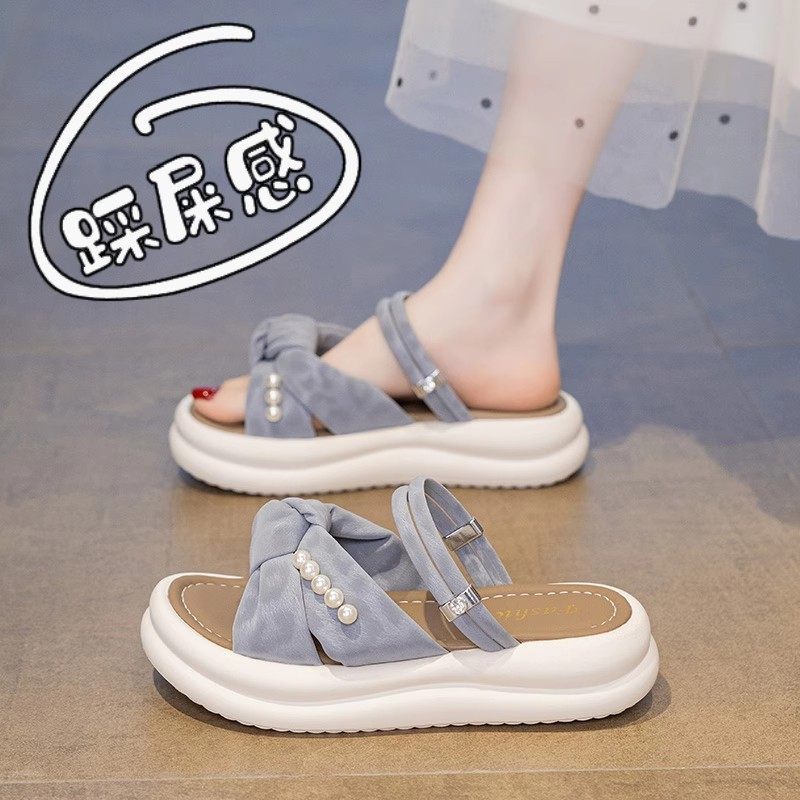 沙滩凉拖鞋女款2025新款夏外穿精致罗马一字拖两穿凉鞋配裙子34码,女鞋,时装凉鞋,淘宝优惠券,粉丝福利购,淘宝优惠卷