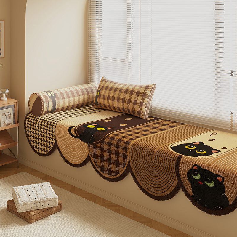 仿兔绒飘窗垫保暖亲肤防滑