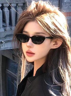 复古小框gm猫眼墨镜女潮黑框