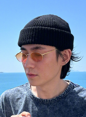 朱一龙同款金属椭圆小框墨镜男潮