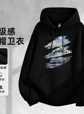 青少年连帽卫衣男款春秋季潮牌痞帅青少年学生chic薄款外套上衣服