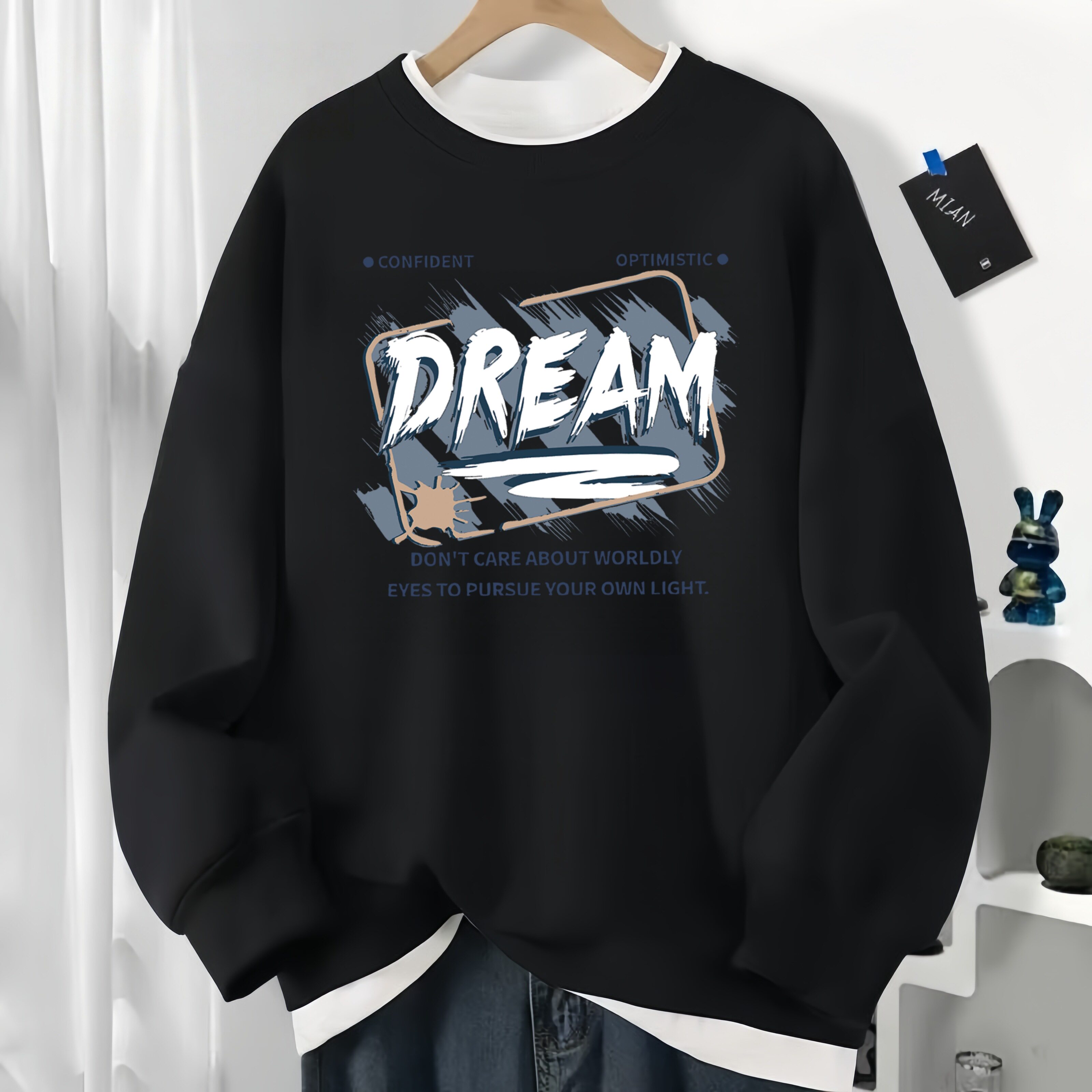 春秋季男13岁初高中学生长袖圆领上衣14青少年大童新款15帅气卫衣