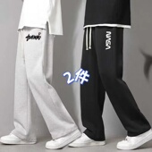 美式 春夏2025新款 阔腿长裤 宽松男款 子 直筒卫裤 运动百搭休闲裤 男士