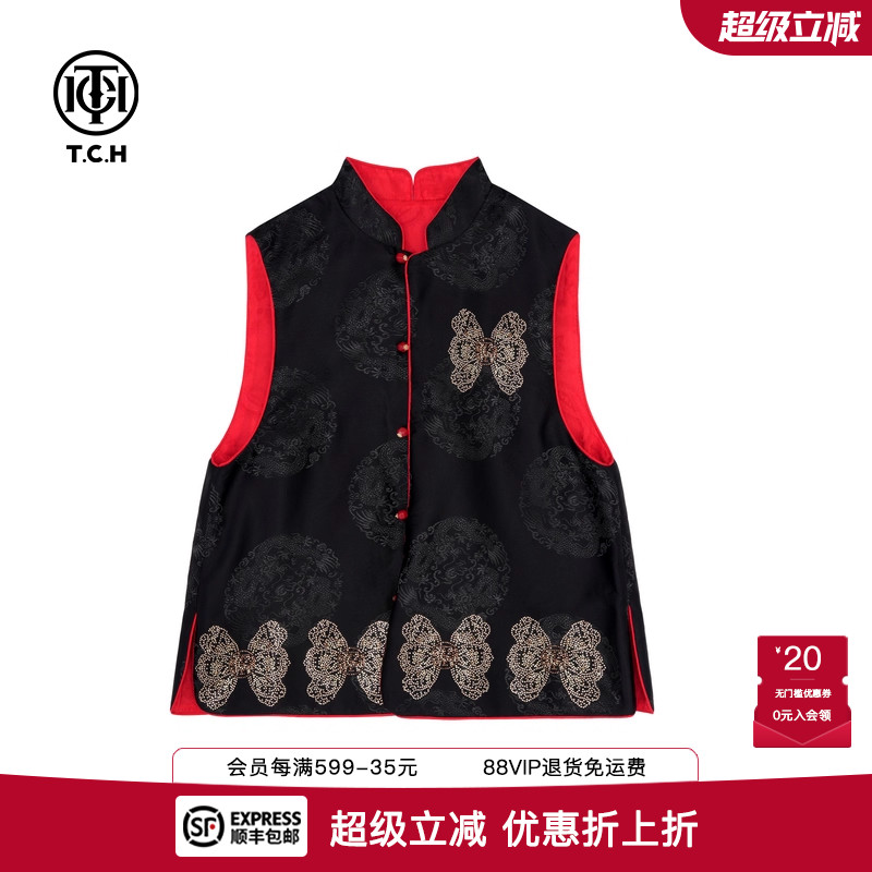 烫钻新中式时尚小众宽松马甲