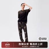 男女同款 TCH2025春秋新款 潮流个性 束脚裤 轻奢烫钻满印休闲裤 时尚