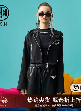 TCH潮牌轻奢新重工烫钻显瘦潮流时髦复古夹克外套T66D166062