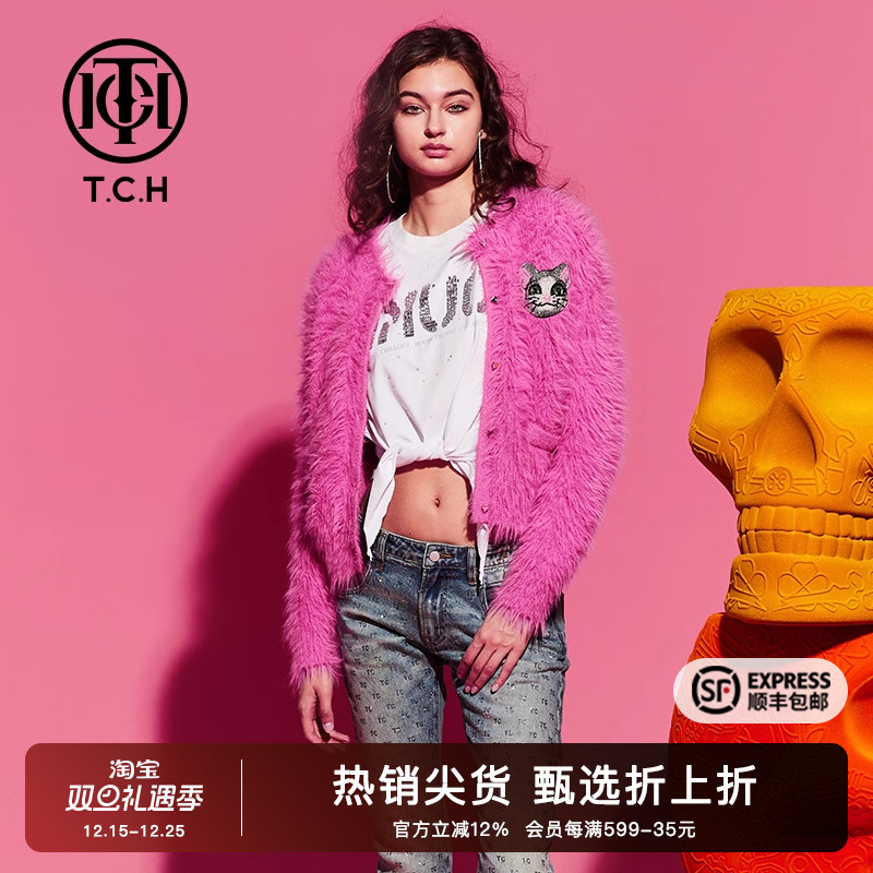 休闲时尚保暖显瘦针织短外套