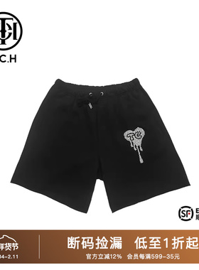 TCH潮牌轻奢水滴爱心烫钻休闲短裤2025冬季新款T66D216010