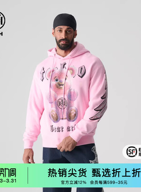 TCH潮牌2026春秋新款新宽松烫钻连帽卫衣帽衫经典系列T72A126011