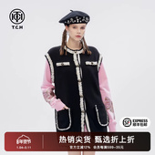 TCH法式 小香风甜美百搭羊毛针织马甲外套女气质马夹2025春秋新款