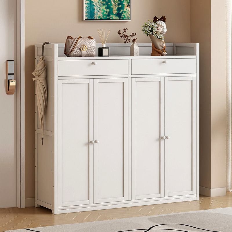 鞋架家用门口多层简易实木鞋柜入户防尘多功能置物架宿舍出租房用