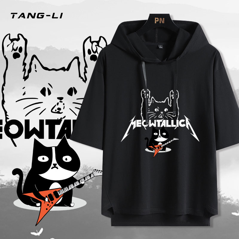 Metallica重金属乐队cat短袖