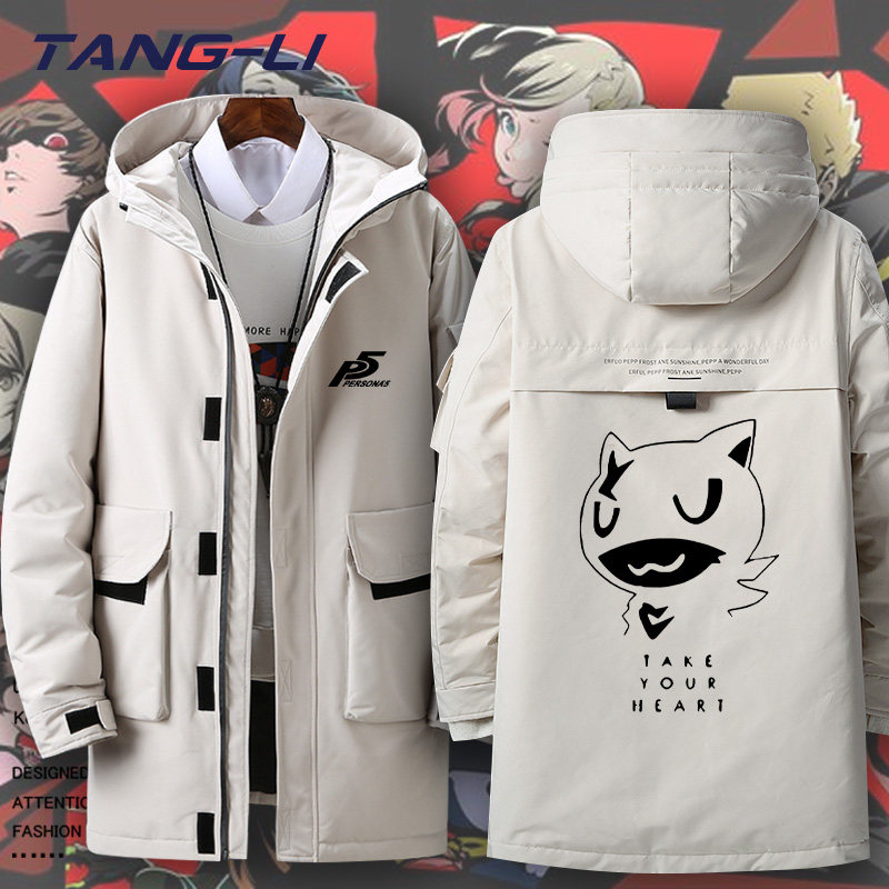 P5女神异闻录5摩尔加纳雨宫莲游戏动漫周边羽绒服中长款衣服外套