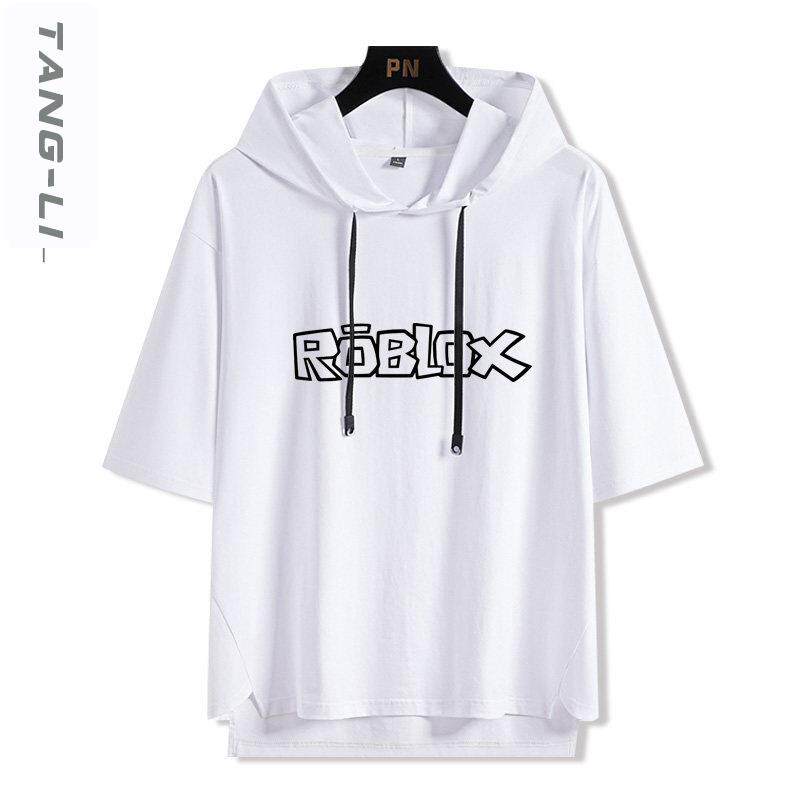 2026款夏季连帽短袖T恤游戏动漫周边ROBLOX虚拟世界男生宽松半袖