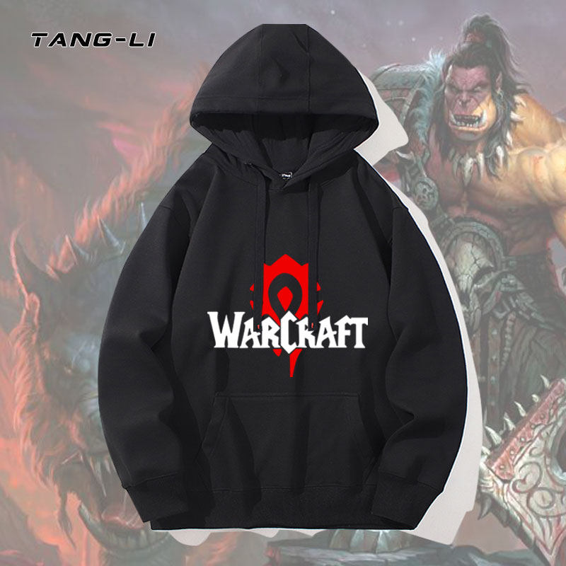 魔兽世界兽族兽人标志游戏周边重磅连帽卫衣春秋薄款帽衫印花衣服