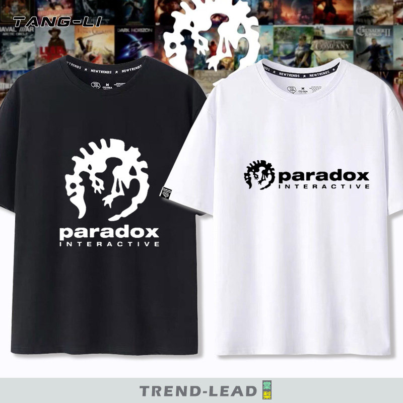 Paradox Interactive P社游戏周边纯棉短袖t恤男款宽松半袖衣服夏