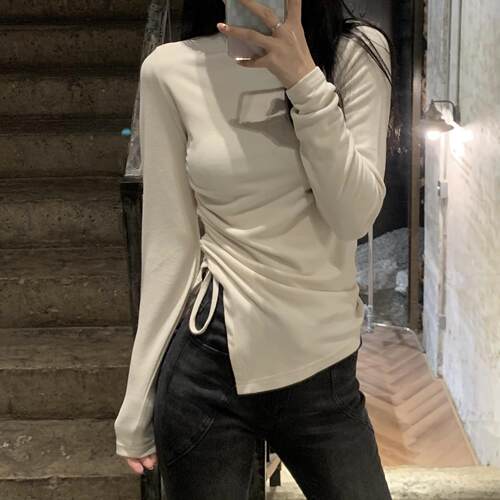 设计感小众德绒高领打底
