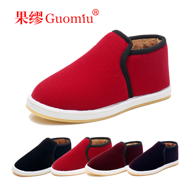 老北京保暖加绒加厚包跟百搭布鞋