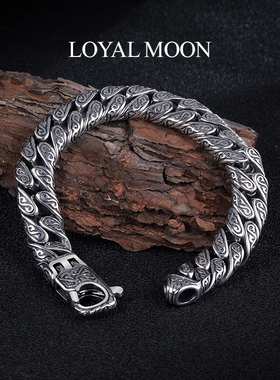 赤月男士钛钢手链复古潮流手链