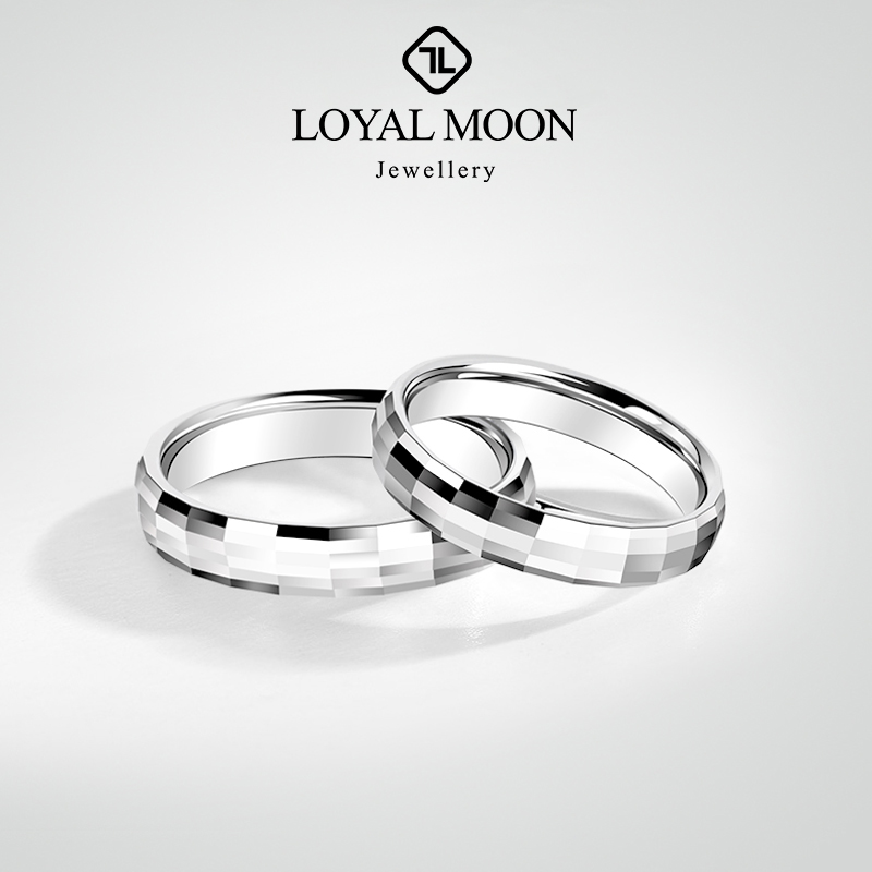 素圈戒指情侣钨金简约食指女尾戒