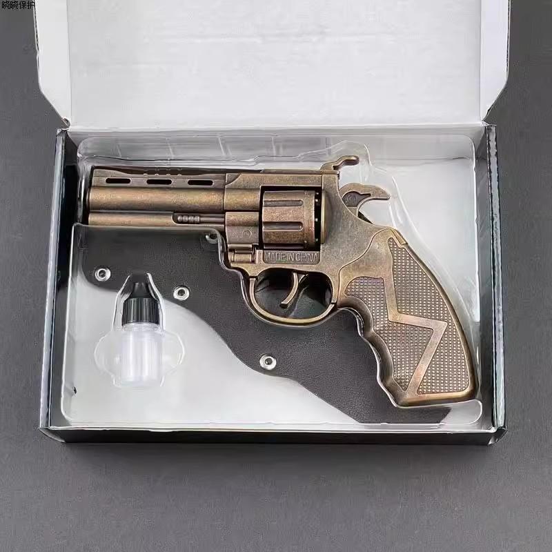 侧开左轮砸炮枪全金属砸响炮火石砸响枪纸炮子火炮手枪玩具枪怀旧